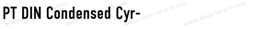 PT DIN Condensed Cyr字体转换